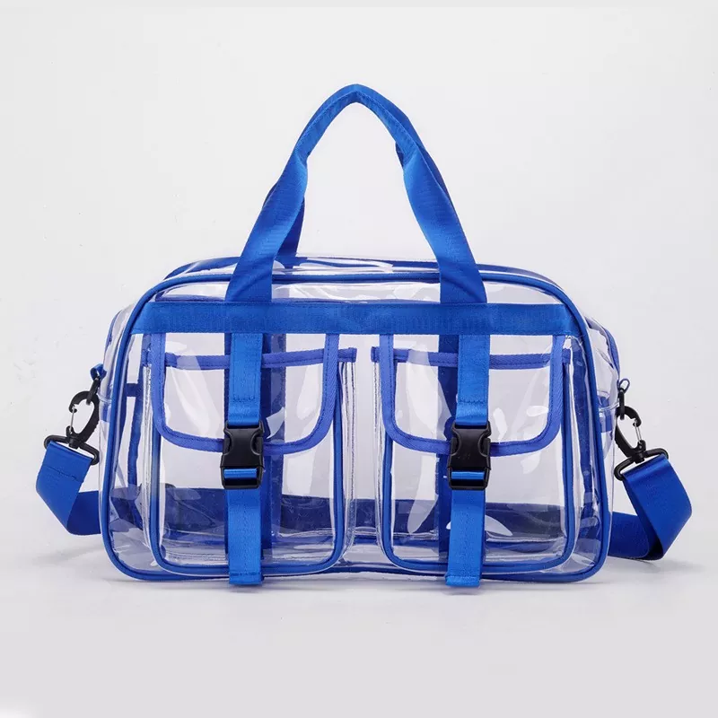 솔리드 컬러 여성 PVC 숄더백